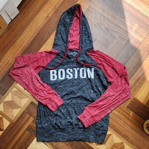 Pressbox Red/Gray Speckled Boston Hooded Jersey Size Large
